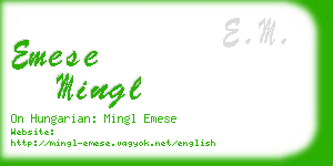 emese mingl business card